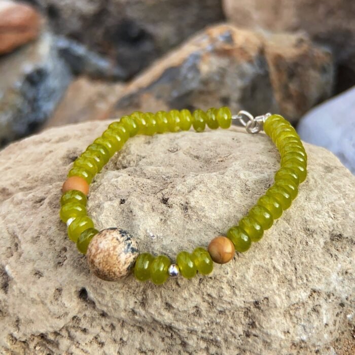 Pulsera con Jade Canadiense y Jaspe