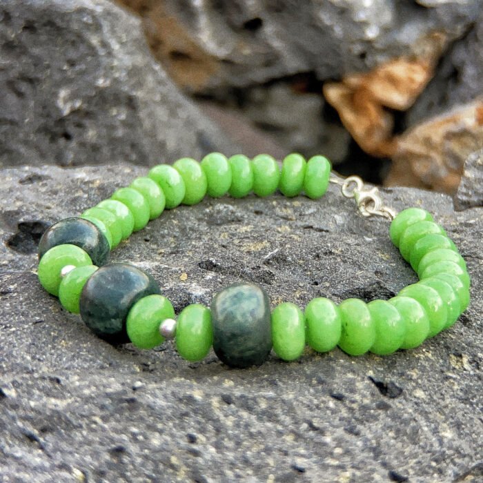 Pulsera Jade Canadiense y Jade Marmolina