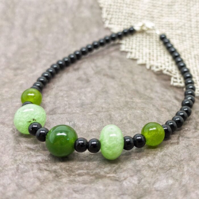 Pulsera Ónix, Jade y Venturina
