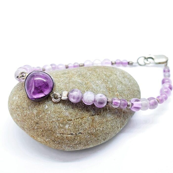 Pulsera Amatista con Piedra Montada