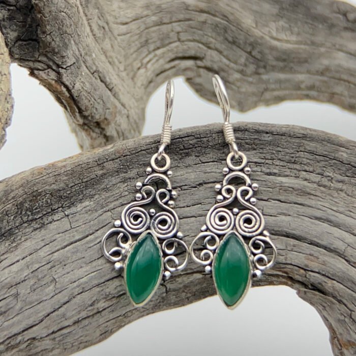 Aretes Calcedonia Verde