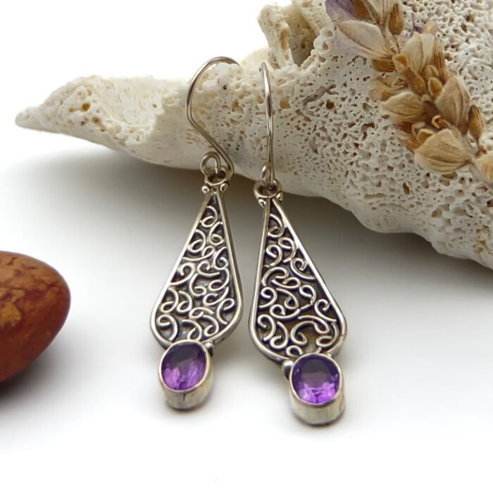 Aretes Amatista Gota