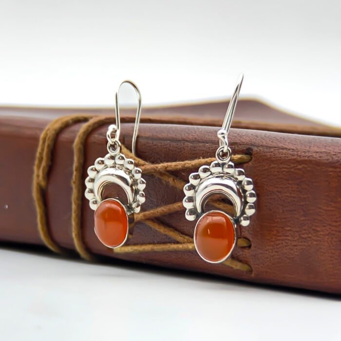 Aretes Cornalina