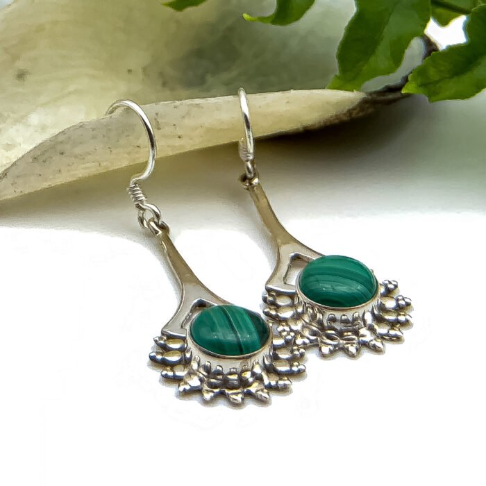 Aretes Malaquita